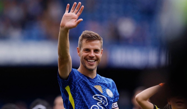 2022-05-22, Azpilicueta i Chelsea-tröjan.