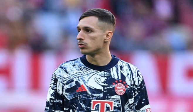 20240203, Bryan Zaragoza för Bayern München