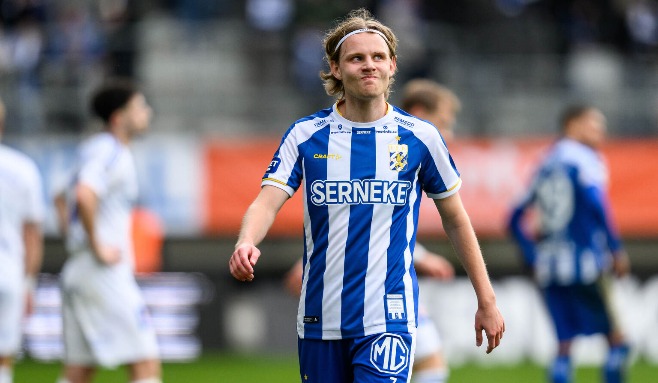 20240420, IFK Göteborgs Oscar Pettersson i matchen mot IFK Norrköping