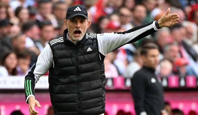 20240427, Bayern Münchens Thomas Tuchel i matchen mot Eintracht Frankfurt