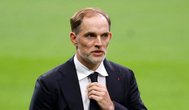 20240507, Bayern Münchens Thomas Tuchel inför matchen mot Real Madrid 