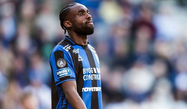 20240504, Sirus Patrick Nwadike i matchen mot BK Häcken