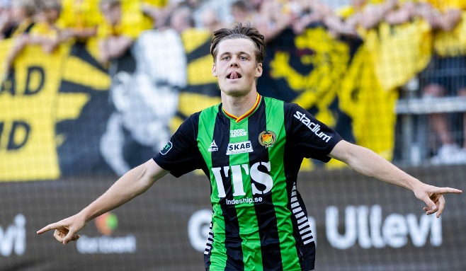 20240519, GAIS Axel Henriksson efter sitt andra mål mot Elfsborg