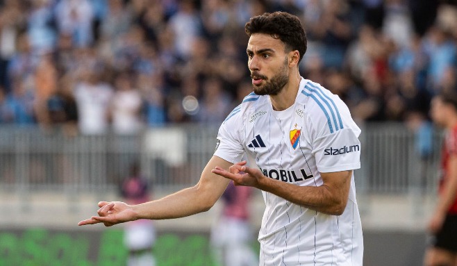 20240516, Deniz Hümmet firar mål mot Brommapojkarna